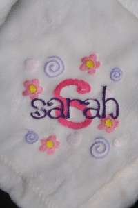 Personalized Monogrammed Baby Mini Security Blanket Six Colors to 