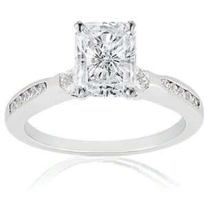 55 Radiant Cut Diamond Engagement Ring FLAWLESS CUT VERY GOOD 14K 