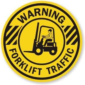  Warning Forklift Traffic (with Graphic) Aluminum Sign, 18 