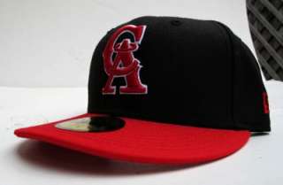California Angels Black Red All Size Cap Hat by New Era  
