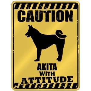   New  Caution  Akita With Attitude  Parking Sign Dog