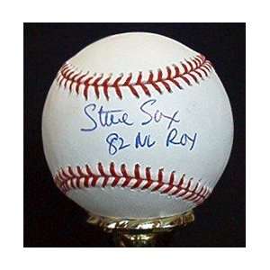  Steve Sax Autographed Baseball 82 NL ROY   Autographed 