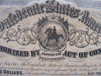 1864 $1000 CONFEDERATE States of America Bond CIVIL WAR era  