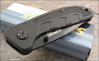   Black Anodized Aluminum Handles Drop Point Knife Brand NEW  