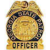 GEORGIA STATE PATROL OFFICER POLICE LAPEL BADGE PIN  