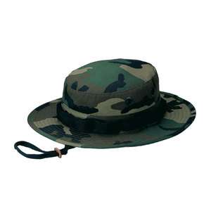 BOONIE HAT BUSH HAT Woodland Camouflage POLY COTTON TWILL BUCKET XS63 