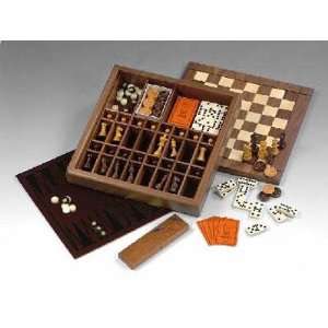   Deluxe Ultimate Game Box w Cream Backgammon Board