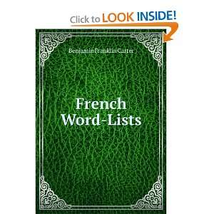 French Word Lists Benjamin Franklin Carter  Books