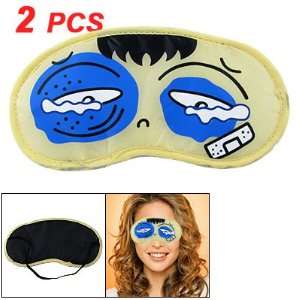  Rosallini 2 Pcs Head Cartoon Print Sleeping Eye Patch Mask 