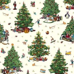  Caspari Trimming the Trees 9 Foot Wrapping Paper Roll 