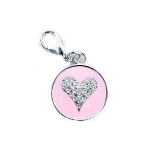  Starry Eyed Heart dog or cat Tag in Pink