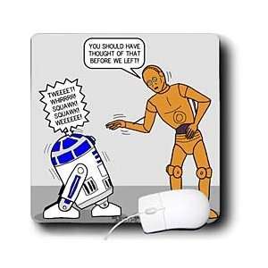   R2P2 star wars parody about needing to pee   Mouse Pads Electronics