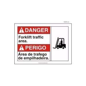  DANGER FORKLIFT TRAFFIC AREA (W/GRAPHIC) Sign   10 x 14 