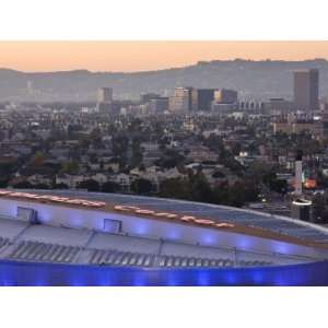  California, Los Angeles, Downtown, Roof of Staple Center 
