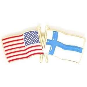  USA & Finland Flag Pin Jewelry