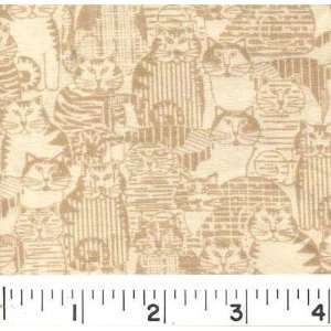  45 Wide CAT SHOW   IVORY Fabric By The Yard Arts 