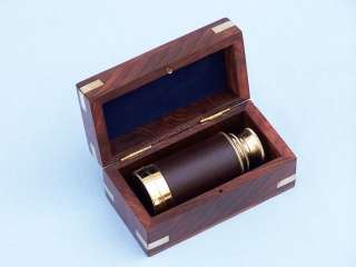 Brass and Leather Telescope Spyglass 6 Nautical Gift  