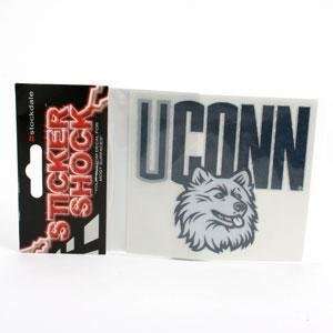  Connecticut Decal   UCONN w/ Husky