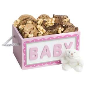   Welcome Baby Girl Crate of 32 Fresh Baked Oatmeal Cranberry Cookies