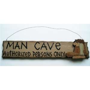 Man Cave Authorized Persons Only Wood Bar Rec Room Sign 
