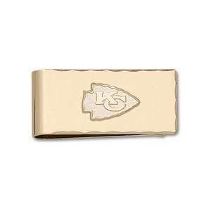  Kansas City Chiefs 1/2 Gold Plated Logo on Gold Plated Money Clip 