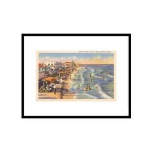 North Beach, Corpus Christi, Texas Places Pre Matted Poster Print 