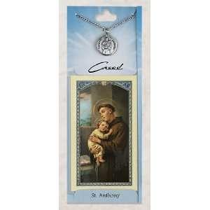  Prayer Card with Pewter Medal St. Anthony Jewelry
