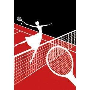  Vintage Art Game of Tennis   00851 2