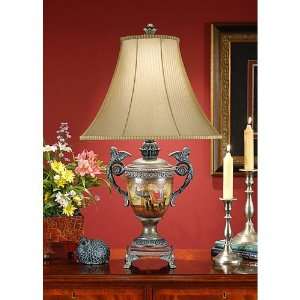   46707 Eastern Table Lamps in Hand Painted Faux Wood And Faux Bronze