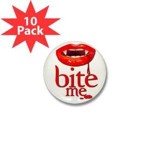  Mini Button (10 Pack) Vampire Fangs Bite Me Everything 