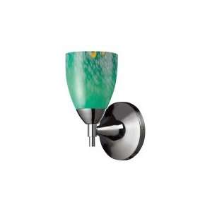  Celina 1 Light Sconce In Polished Chrome And Emerald Glass 