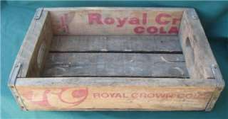 1970 RC COLA SODA POP CARRIER WOODEN CRATE ROYAL CROWN  