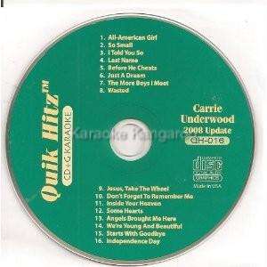 KARAOKE   QUIK HITZ   CARRIE UNDERWOOD QH016 CD+G DISC  