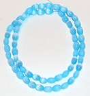 Sky Blue Cats Eye 7x5mm Oval Glass Beads 15 G446f