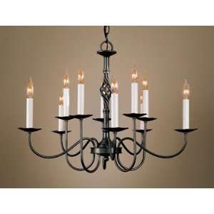  Chand 10arm, Twst Bskt Chandelier By Hubbardton Forge 