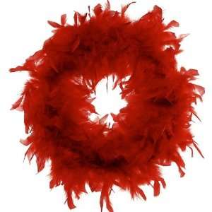  Red Chandelle Feather Wreath