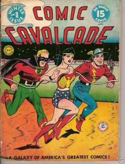 COMIC CAVALCADE #1 GOLDEN AGE 1942 COMIC BOOK SUPERHERO  