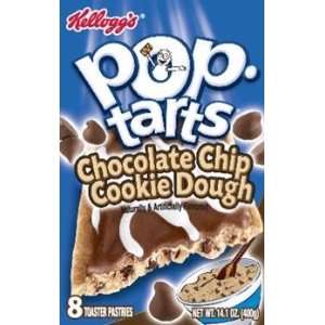 Kelloggs Pop Tarts Chocolate Chip Cookie Dough, 8 Count Box (Pack of 