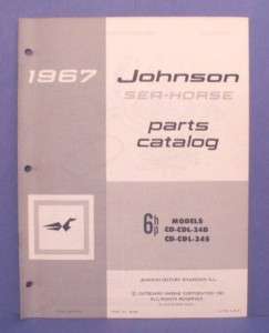 1967 Johnson Sea Horse 6 HP Outboard Parts Catalog  