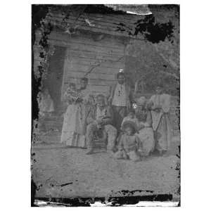  Civil War Reprint Beaufort, South Carolina. Negro family 
