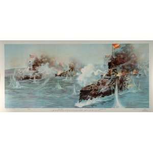 Spanish American War 1898 Spanish Fleet Reuterdahl   Original Print 