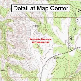 USGS Topographic Quadrangle Map   Robinette Mountain, Washington 