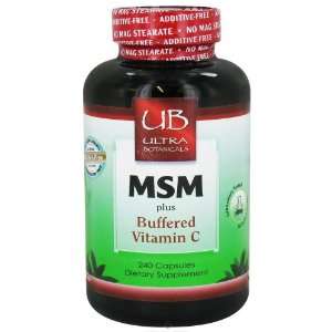  Ultra Botanicals MSM plus Buffered Vitamin C  240 Capsules 
