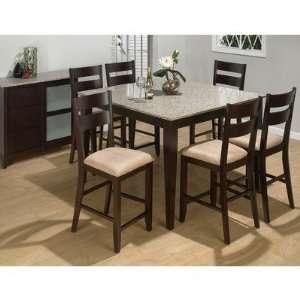 Jofran Counter Height Square Table with Drawer in Simi Espresso Finish