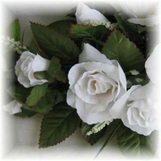 ROSE SWAG WHITE Wedding Table Centerpiece Silk Flowers Arch Gazebo 