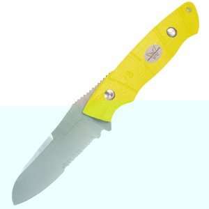  Benchmade Knives River & Rescue Fixed Blade, Yellow Handle 