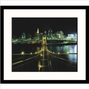  Roebling Bridge Cinncinnati Framed Photograph   Adam Jones 