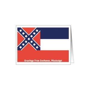  Mississippi   City of Southaven   Flag   Souvenir Card 