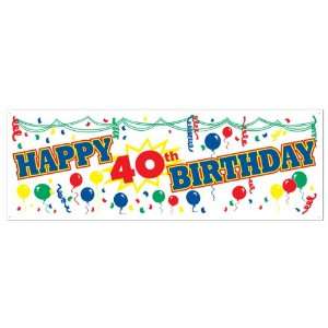  Happy 40th Birthday Sign Banner Case Pack 60