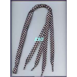  shoelace shoe lace thick black and white checker Health 